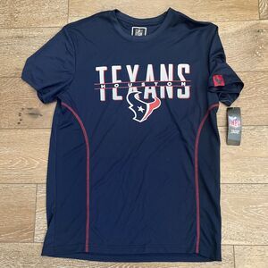NFL Team Apparel Men’s Blue Houston Texans Football T Shirt Size M Dri Fit New